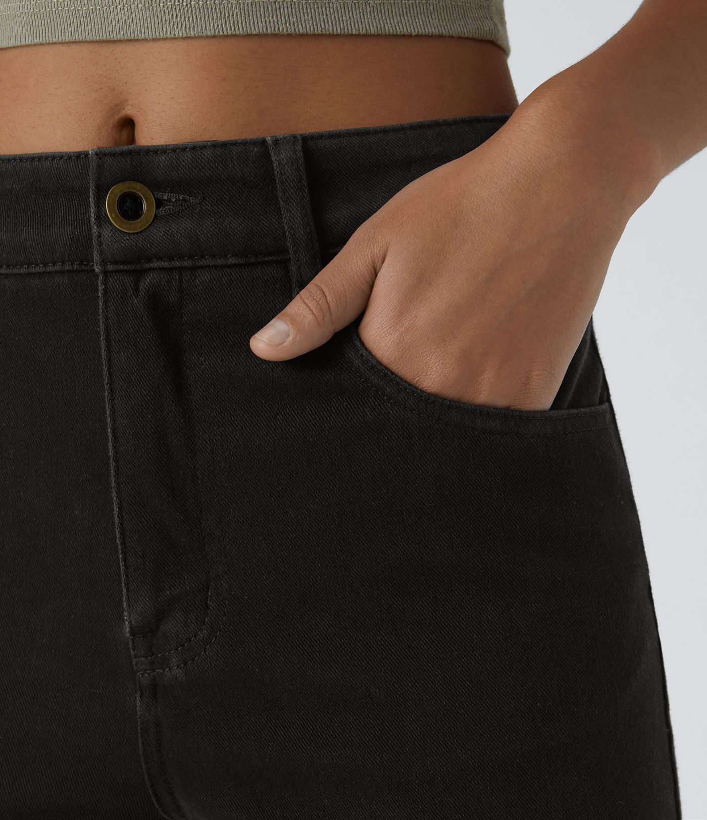 Halara Flex™ Mid Rise Pockets Women Straight Leg Casual Bootcut Denim Jeans