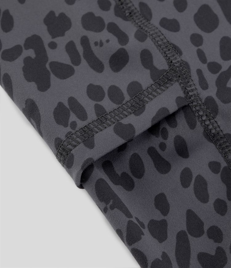 Batik-Bikershort mit hohem Bund und Tasche, schnell-trockend