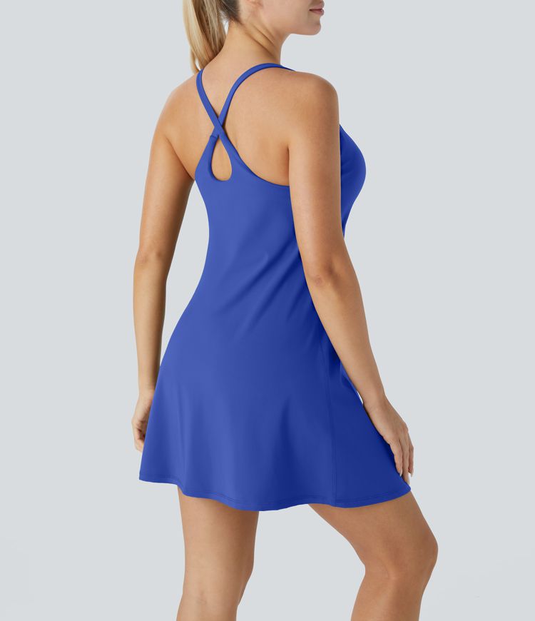 Softlyzero™ Plush Backless 2-in-1 Pocket Mini Active Dress-D/DD/DDD/F Cups