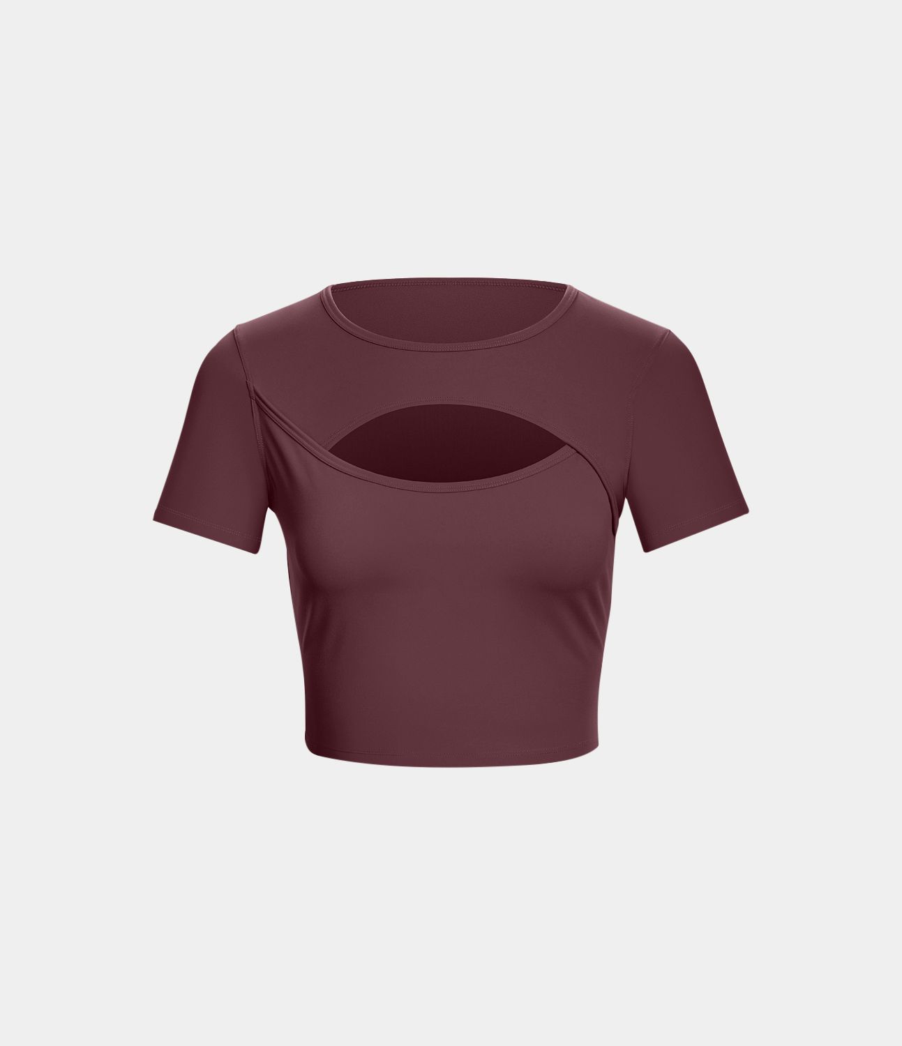 Softlyzero™ Plush Round Neck Cutout Short Sleeve Cropped Ballet Dance Sports Top