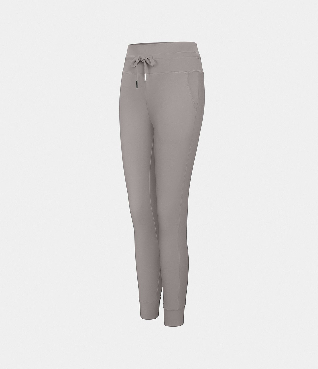 Pantalones Jogger Suaves de Cintura Alta con Cordón y Bolsillos Lisos SoftlyZero™