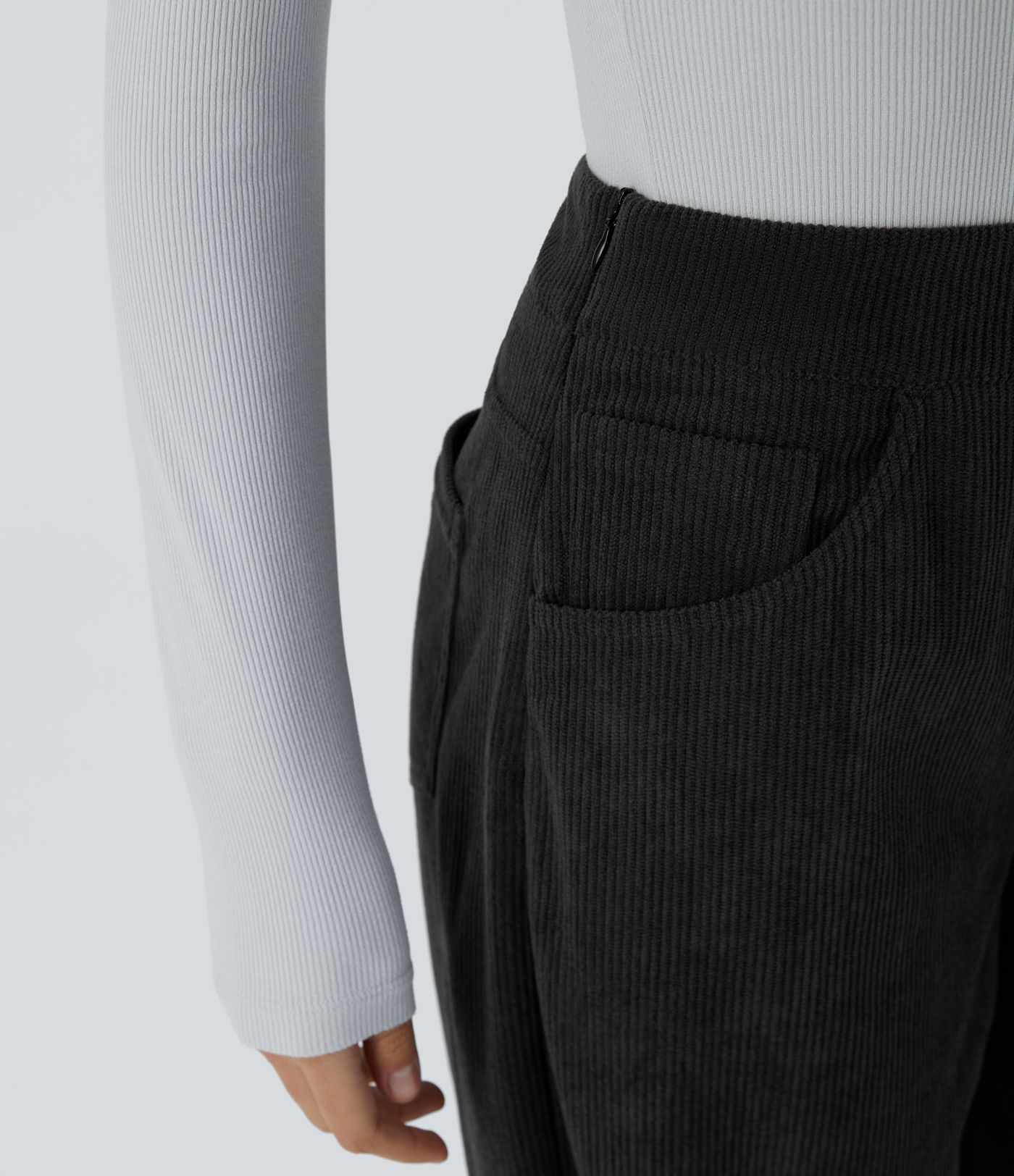 Halara Flex™ High Waisted Pockets Wide Leg Corduroy Work Pants