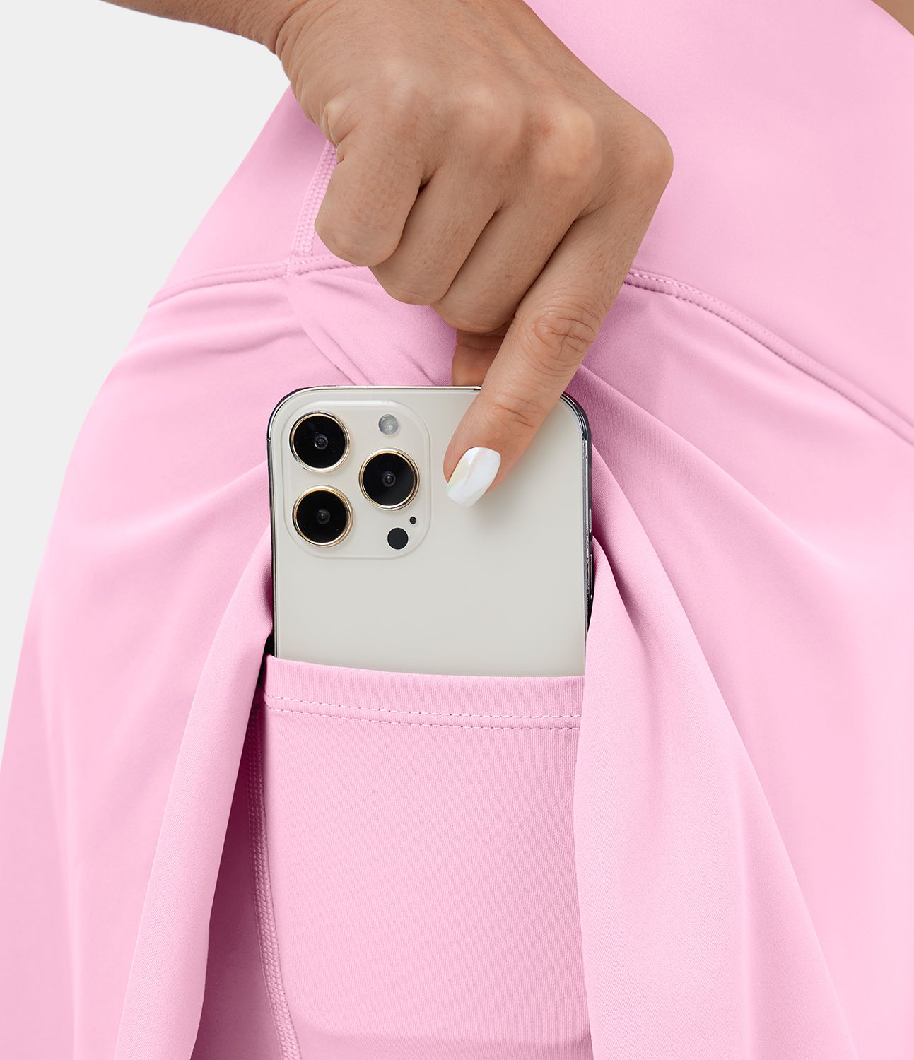 Softlyzero™ Airy Crossover Side Pocket 2-in-1 Cool Touch Tennis Skirt- Lucid-Long Version