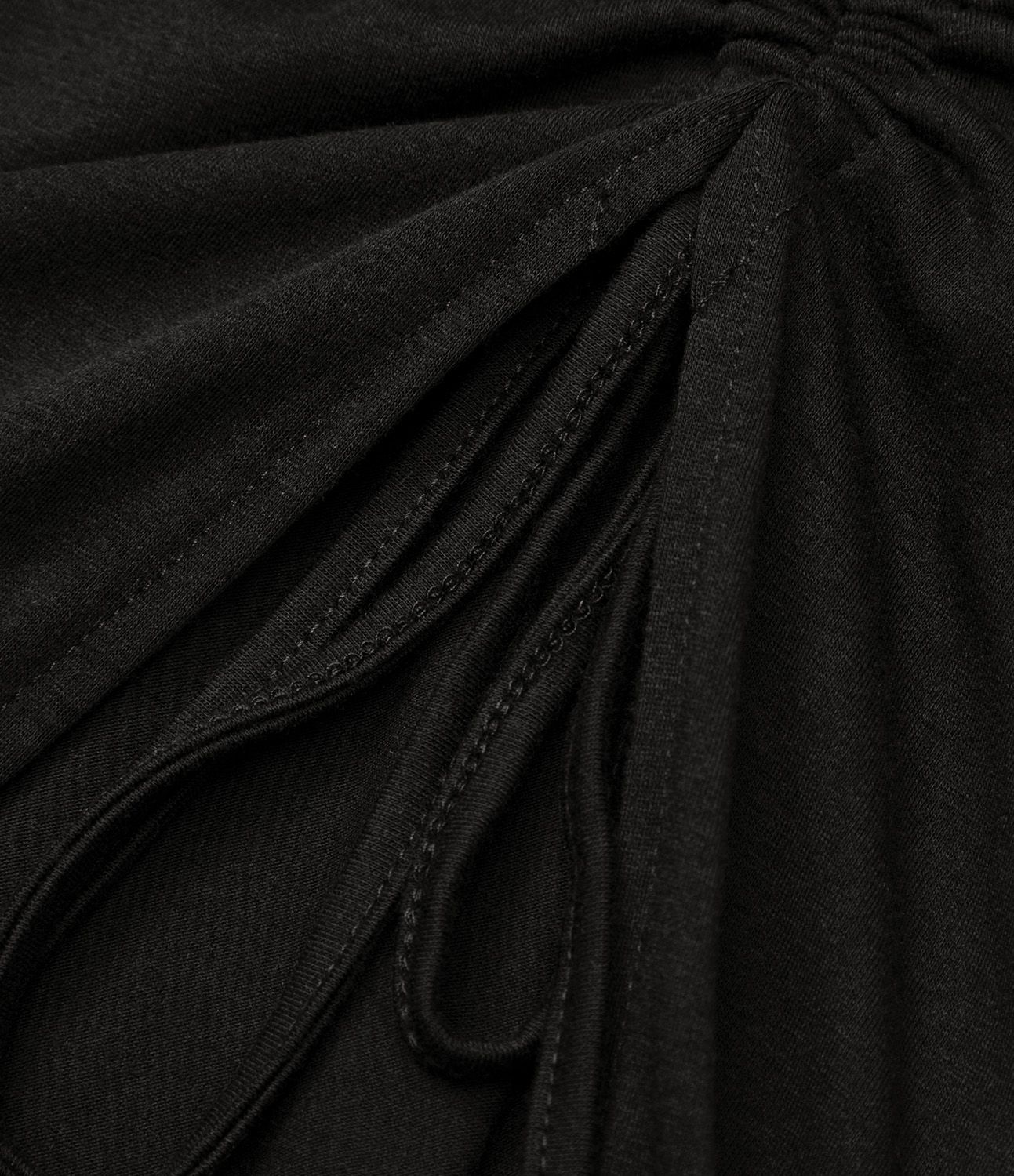 Midi-Freizeitkleid mit Schlitz, Rundhalsausschnitt und Kordelzug, figurbetontes, verdrehtes, ausgeschnittenes, gerafftes Kleid