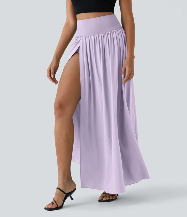 Breezeful™ High Waisted Split 2-in-1 Flowy Quick Dry Maxi Casual Skirt