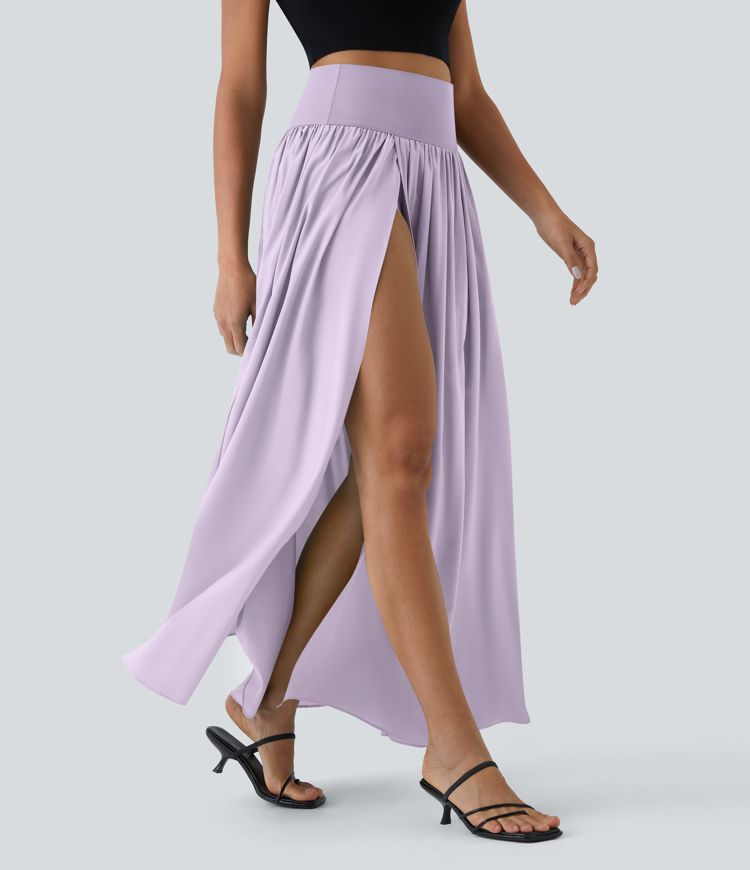 Breezeful™ High Waisted Split 2-in-1 Flowy Quick Dry Maxi Casual Skirt