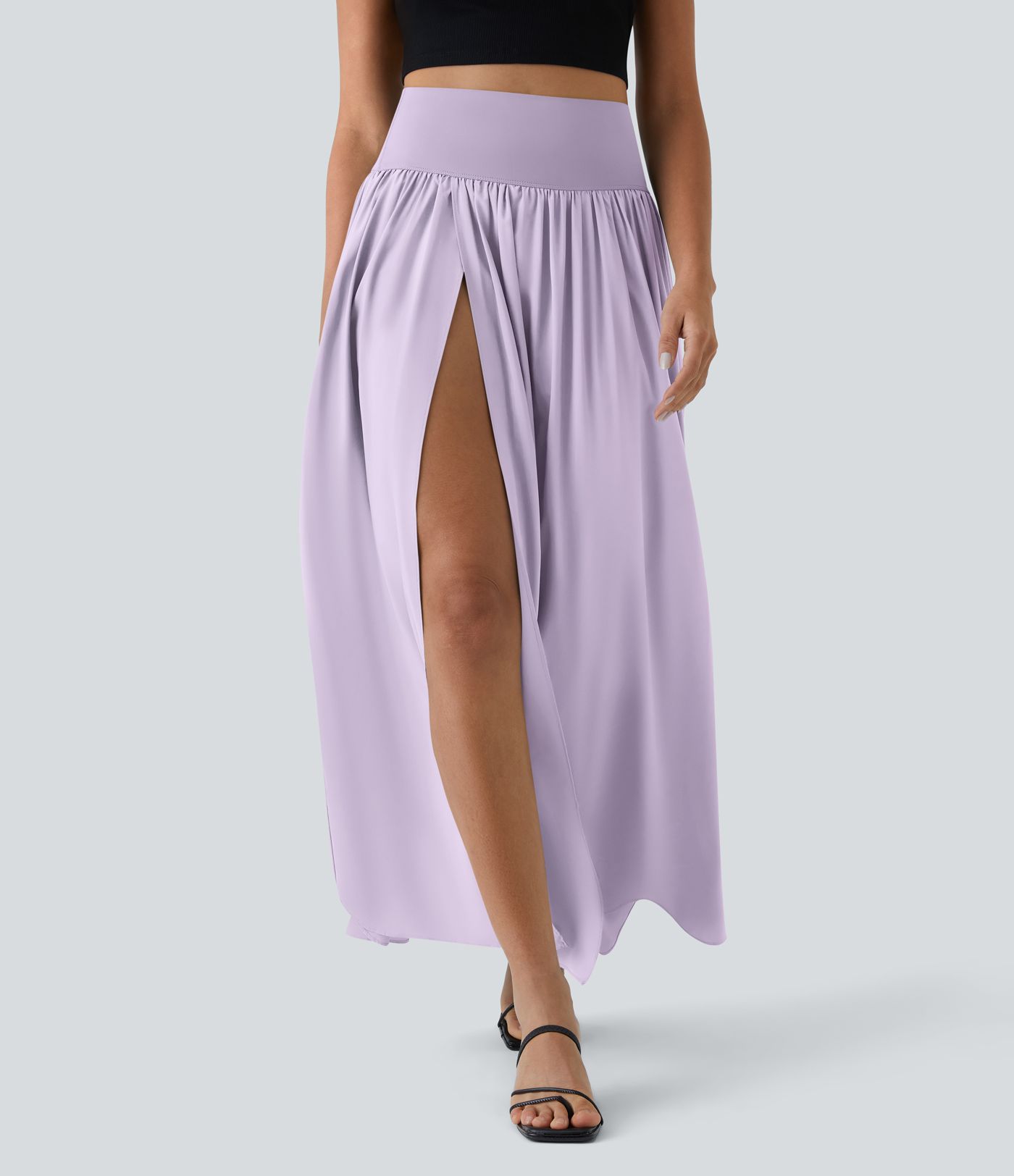 Breezeful™ High Waisted Split 2-in-1 Flowy Quick Dry Maxi Casual Skirt