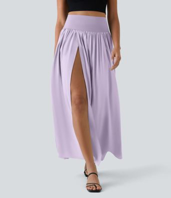 Breezeful™ High Waisted Split 2-in-1 Flowy Quick Dry Maxi Casual Skirt