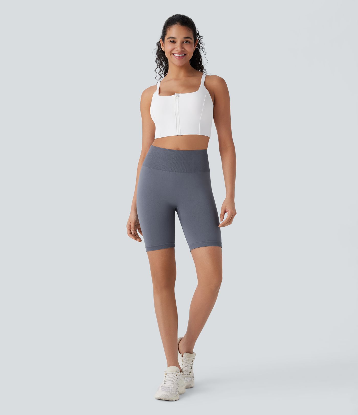 OneForm Seamless Flow High Waisted Scrunch Yoga Biker Shorts 7''