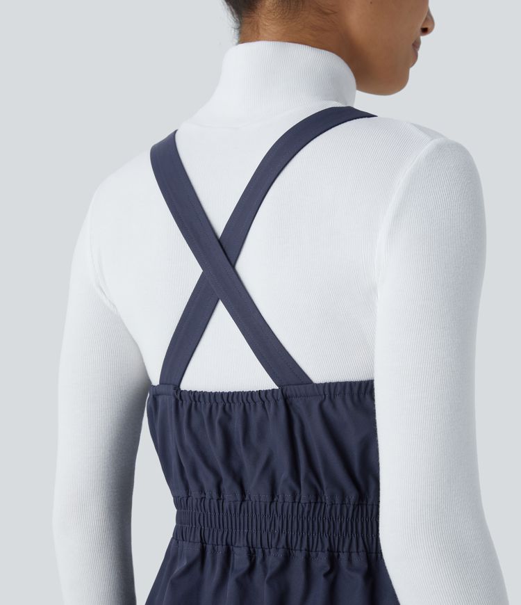 Water Repellent Wear-Resistant Zipper Pockets Camping Overalls