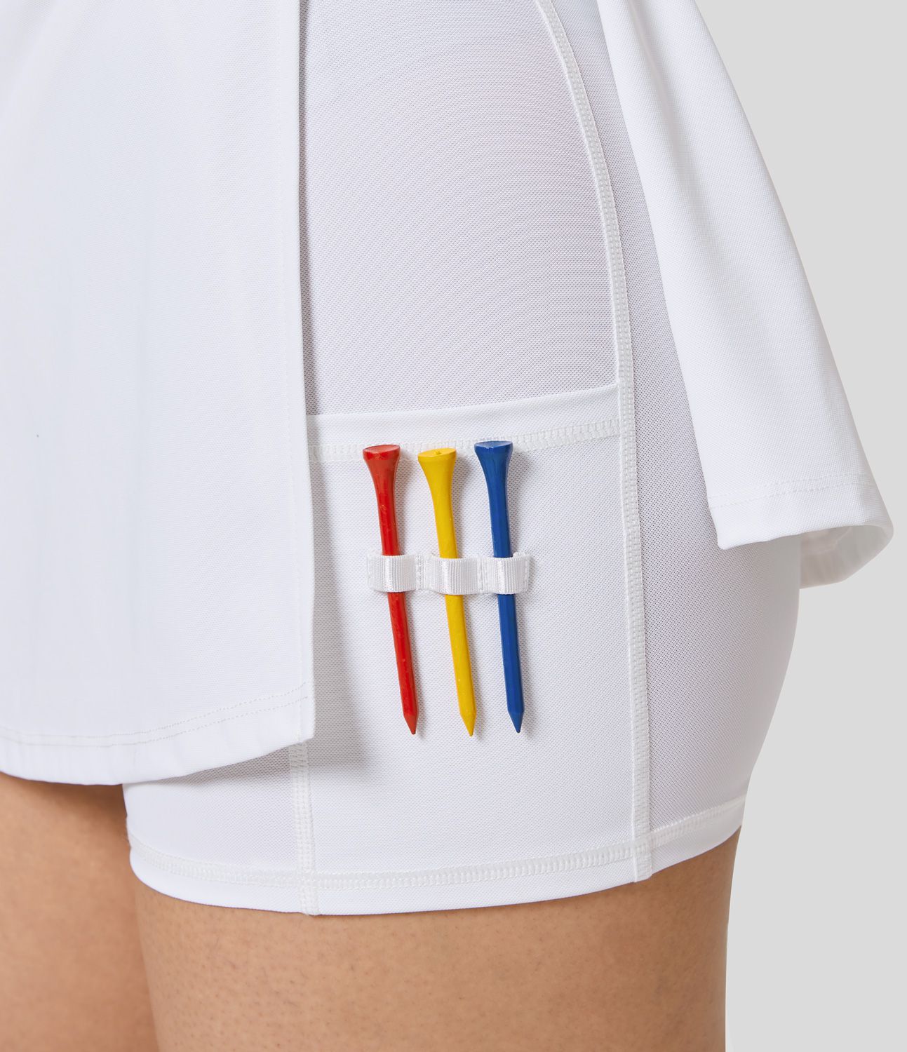 Collar Split 2-Piece Pocket Cool Touch Mini Golf Active Dress-Golf Tee Pocket