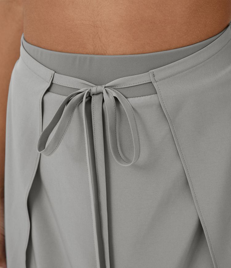 Breezeful™ High Waisted Tie Front Flowy 2-in-1 Maxi Quick Dry Casual Skirt