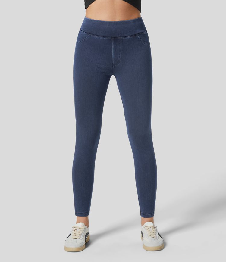 Legging en denim taille haute Halara Flex™ Denim Heat avec poches