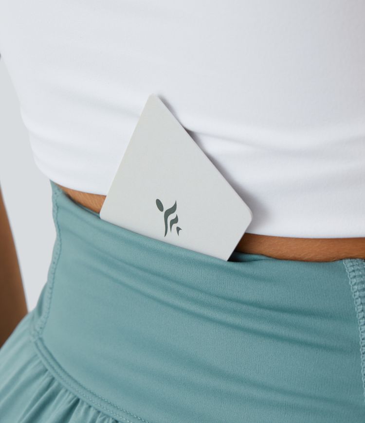 Breezeful™ High Waist Back Waistband Pocket Palazzo Flowy Split Wide Quick Dry Casual Pants