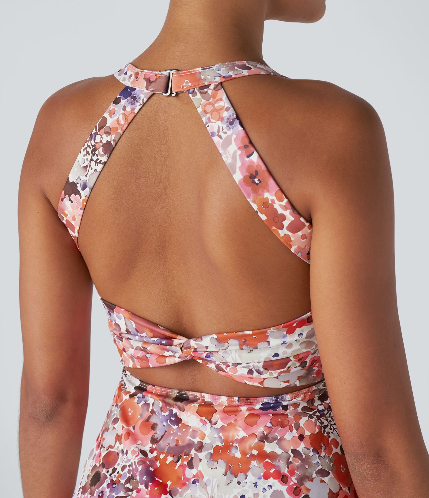 Twist Floral Print Pickleball Active Dress- Easy Peezy Edition