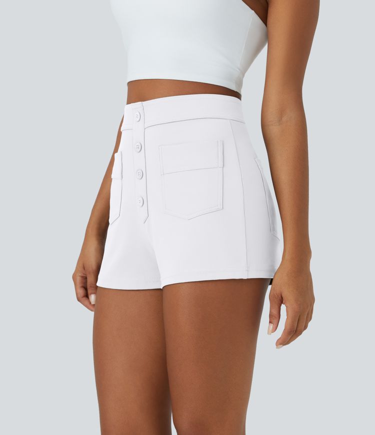 DayStretch High Waisted Pockets Casual Shorts 2.5''