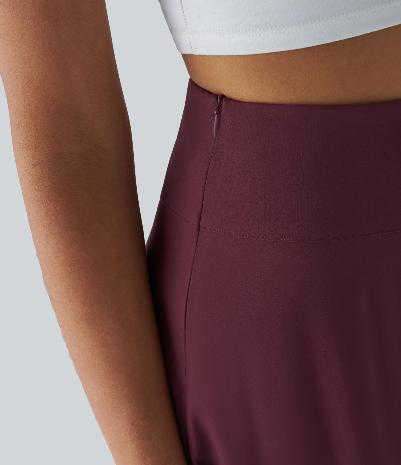 Breezeful™ fließender Maxi-Freizeitrock mit hohem Bund und unsichtbarem Reißverschluss, schnelltrocknend