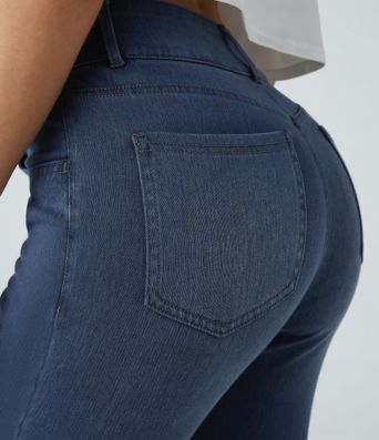 Halara Flex™ High Waisted Zipper Pockets Women Casual Skinny Denim Jeans