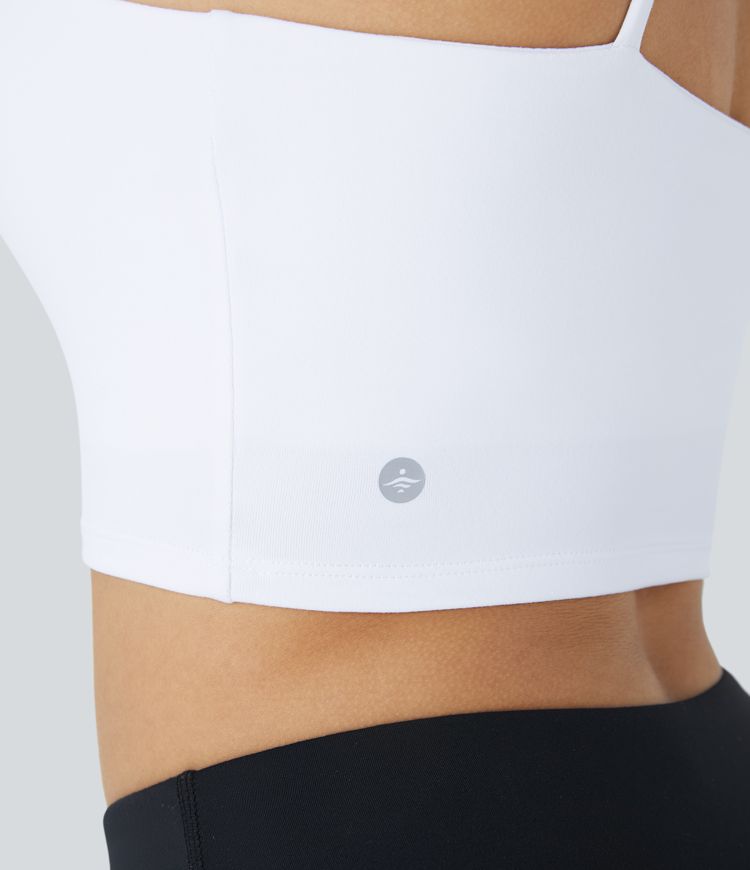 Basic Padded Workout Cropped Tank Vest Top A-C Cups