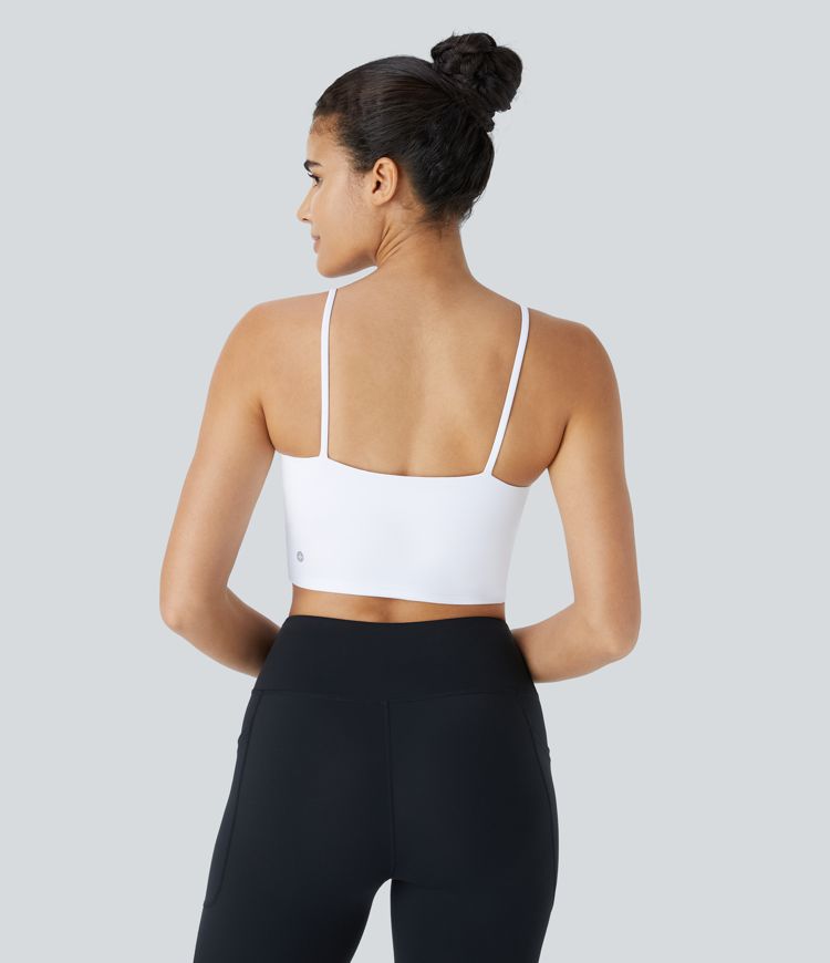 Basic Padded Workout Cropped Tank Vest Top A-C Cups