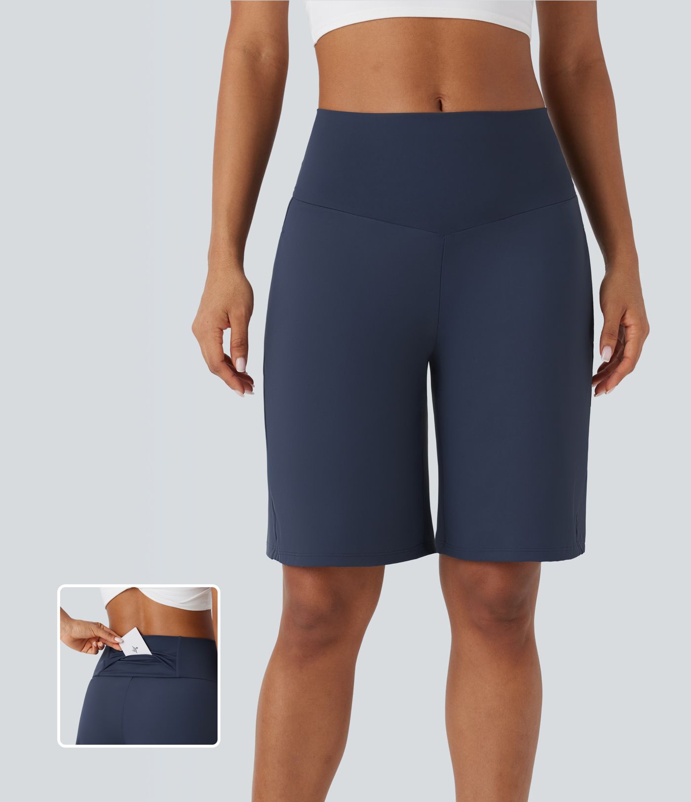 SoftlyZero™ Airy High Waisted Pockets  Yoga Bermuda Shorts