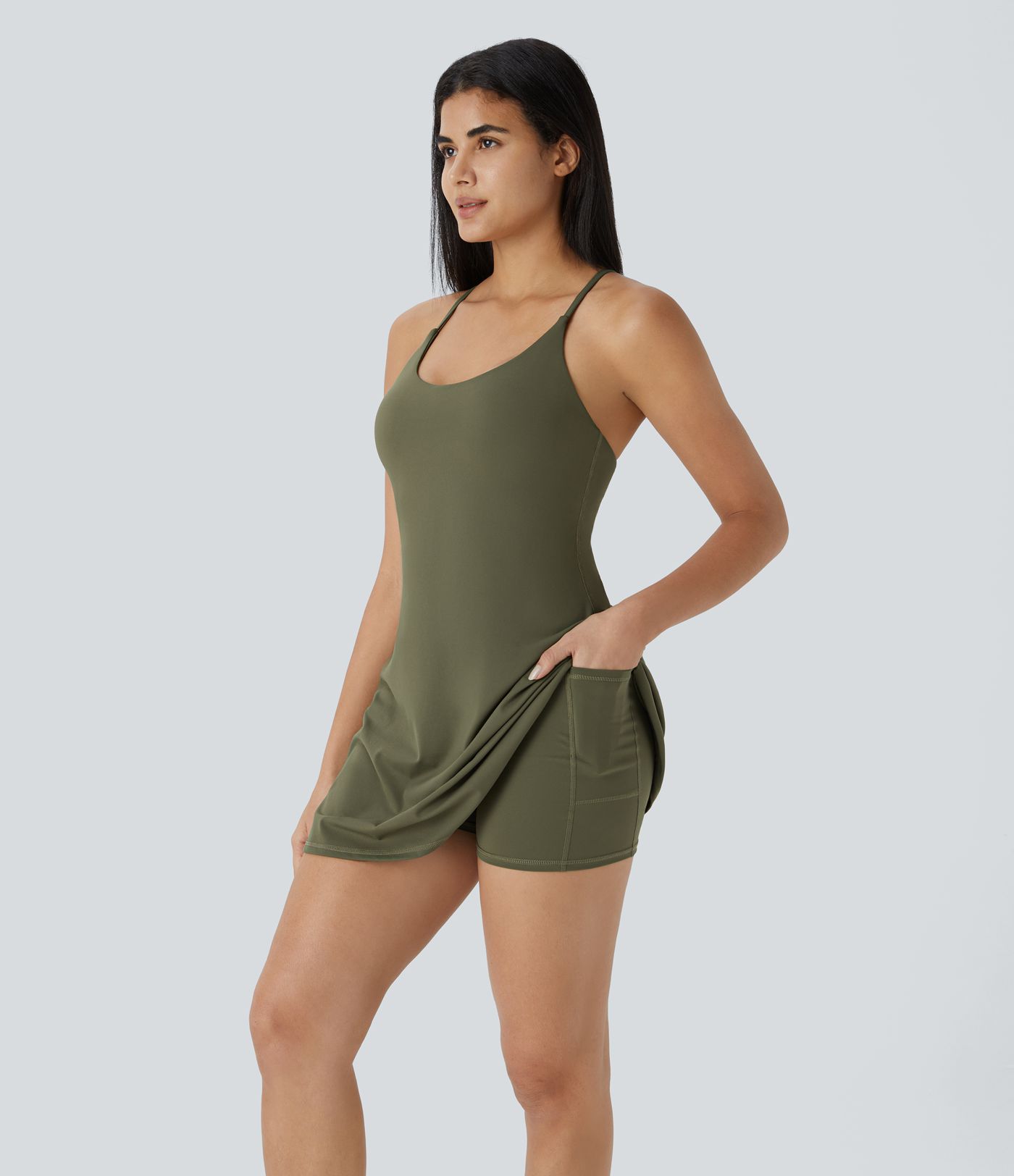 SoftlyZero™ Plush Backless Active Dress