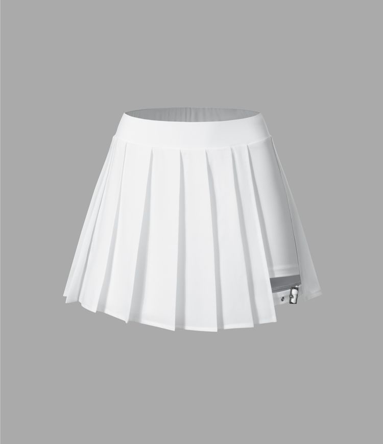 Breezeful™ High Waisted Pleated 2-in-1 Pocket Adjustable Buckle Micro Mini Quick Dry Casual Skirt