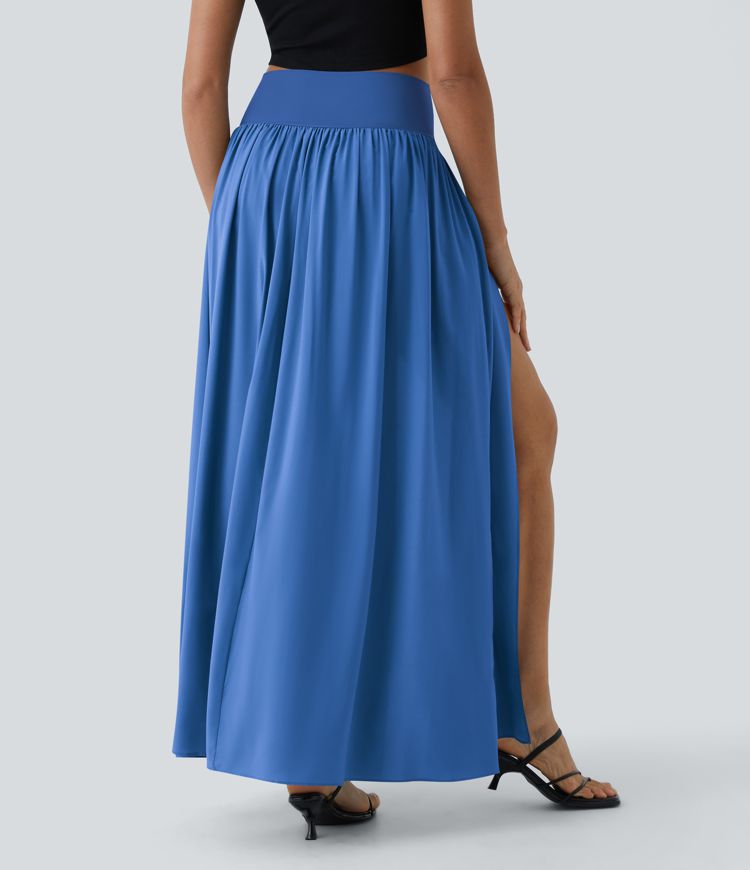 Breezeful™ High Waisted Split 2-in-1 Flowy Quick Dry Maxi Casual Skirt