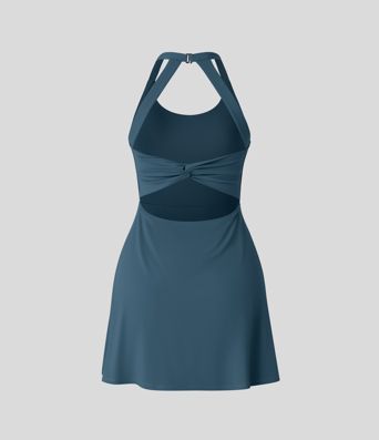 Vestido Activo Retorcido Sin Espalda