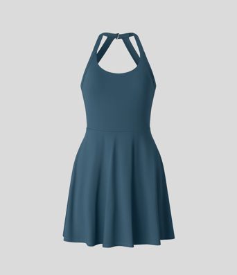 Vestido Activo Retorcido Sin Espalda