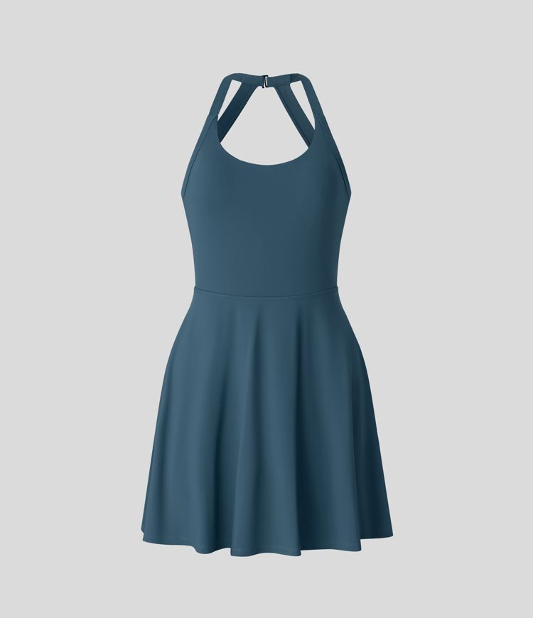 Vestido Activo Retorcido Sin Espalda