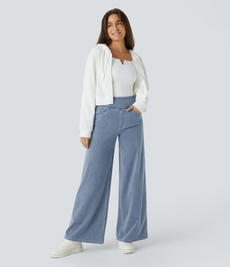 I jeans Halara Flex™ sono realizzati con una lavorazione di alta qualità, con molteplici tagli, ampia pelle scamosciata, vestibilità lunga, elasticizzata e slim fit.