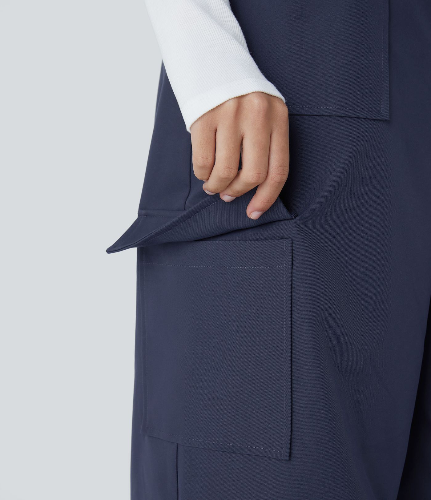 Water Repellent Wear-Resistant Zipper Pockets Camping Overalls