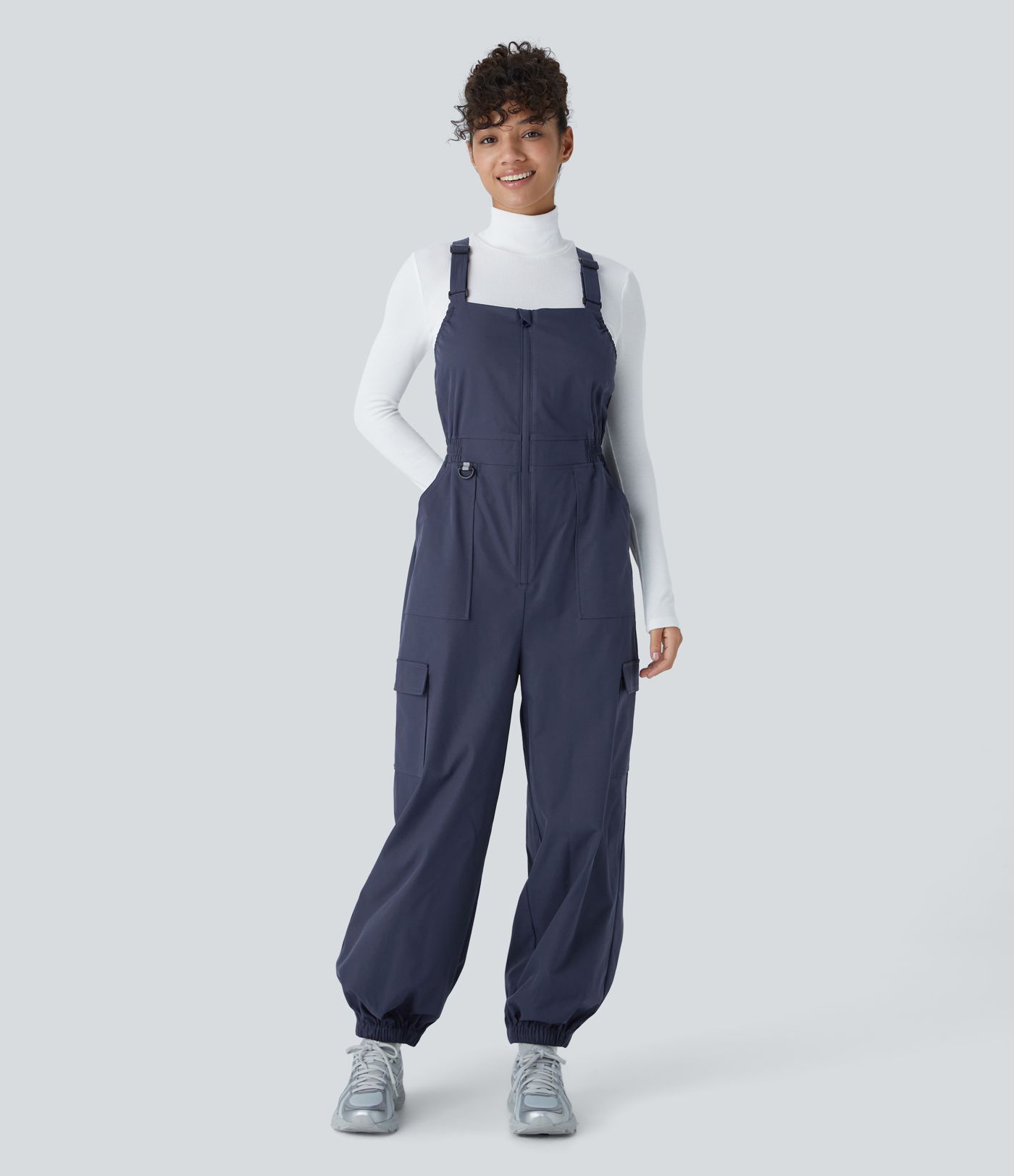 Water Repellent Wear-Resistant Zipper Pockets Camping Overalls