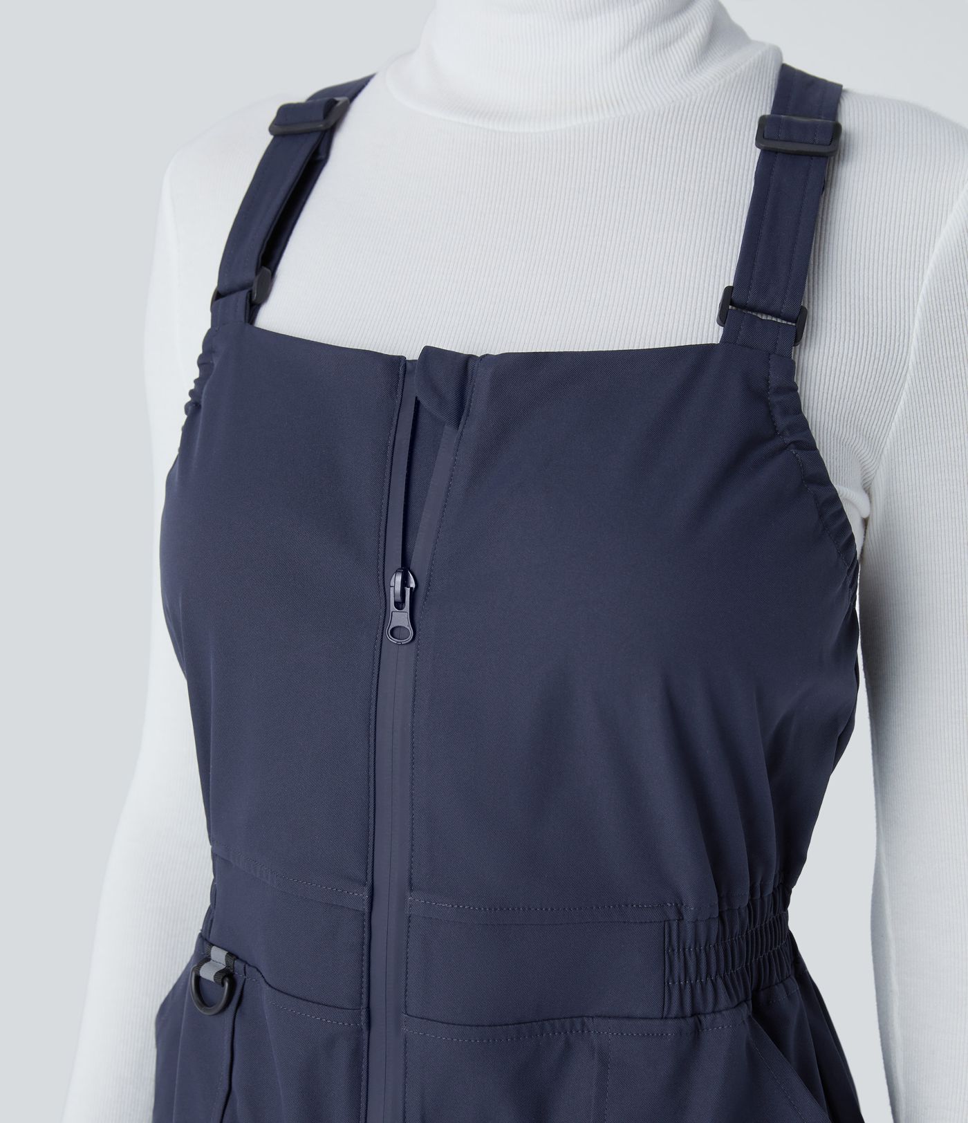 Water Repellent Wear-Resistant Zipper Pockets Camping Overalls
