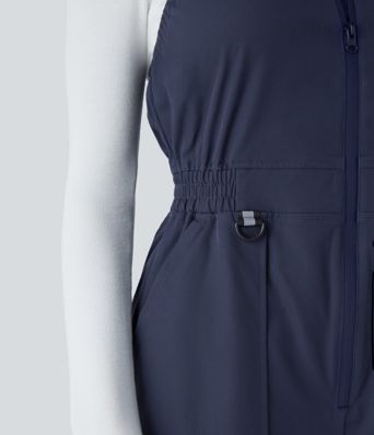 Water Repellent Wear-Resistant Zipper Pockets Camping Overalls