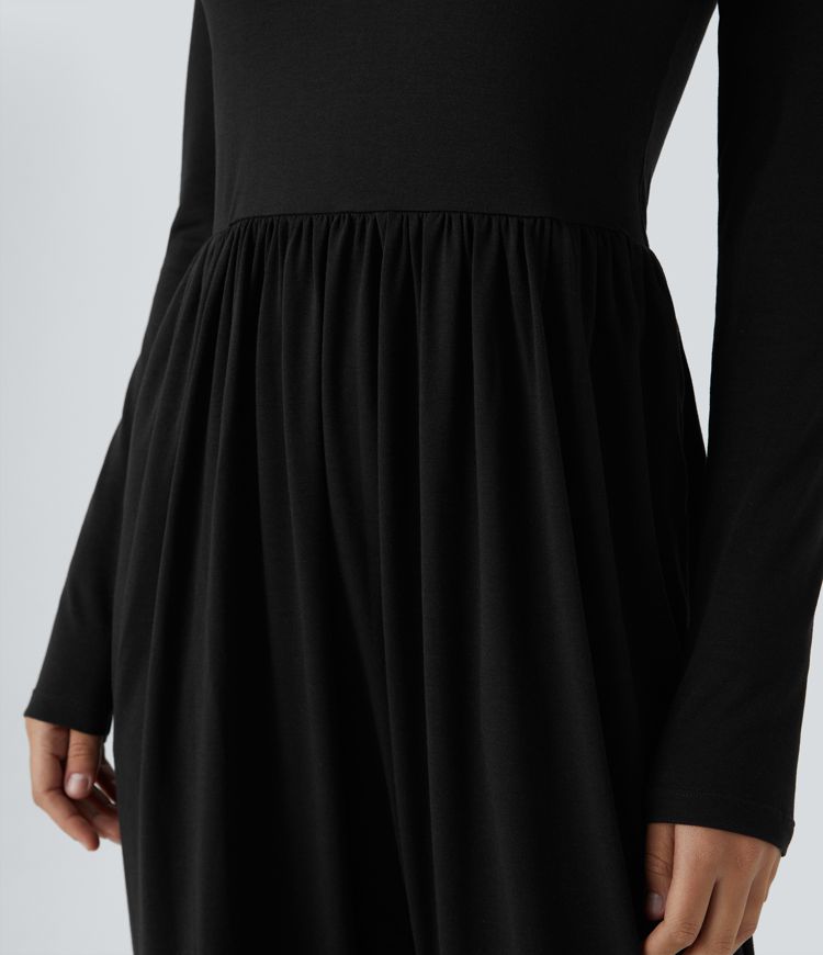 Scoop Neck Backless Side Pocket Casual Harem Jumpsuit