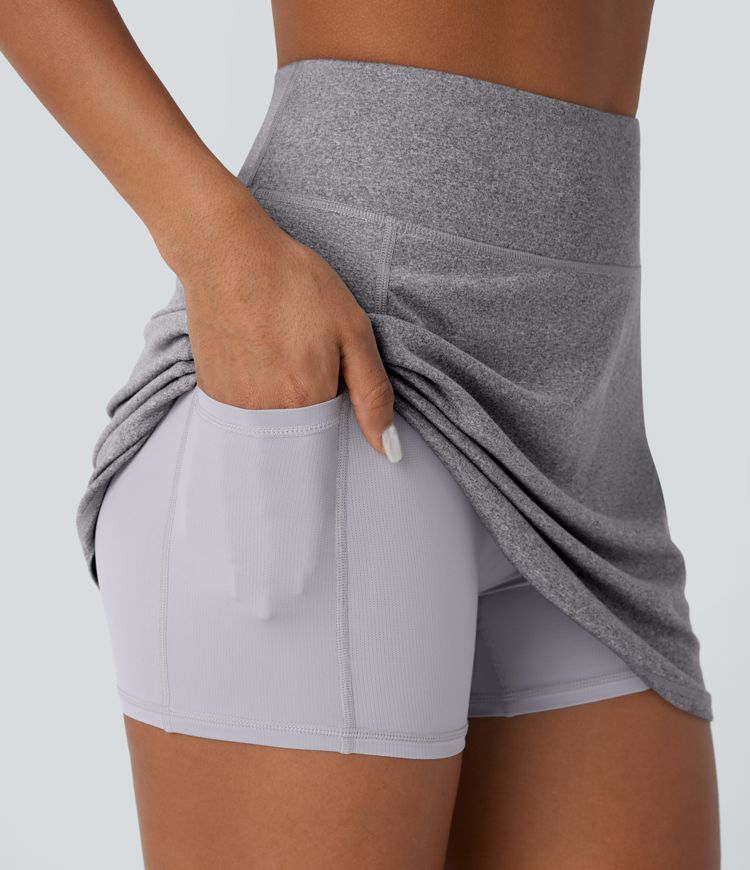 High Waisted 2-in-1 Pocket Mini Pickleball Skirt