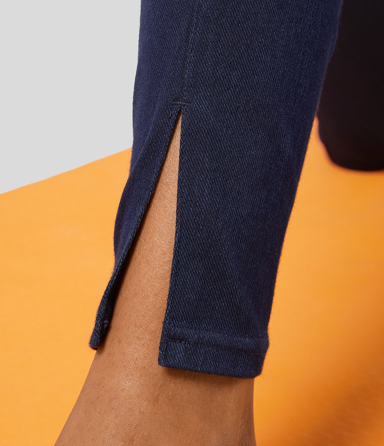 Halara Flex™ High Waisted Side Pocket Split Stretchy Knit Denim Casual Leggings