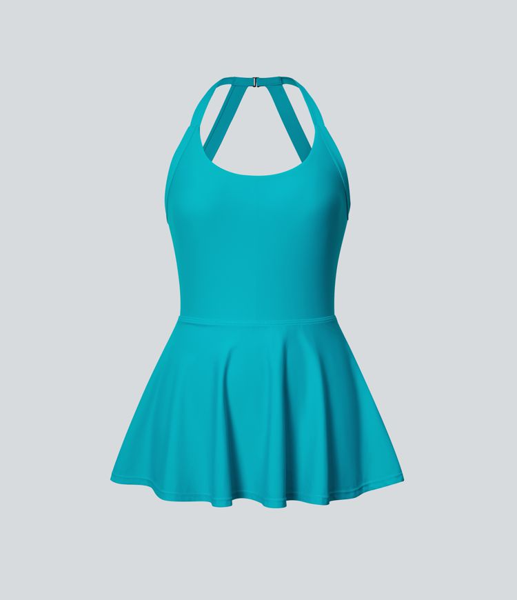 Cut Out Flare One Piece Swimsuit