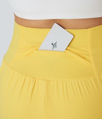SoftlyZero™ Airy Super High Waisted 2-in-1  Cool Touch Yoga Shorts 5'' with Pockets-Longer Length