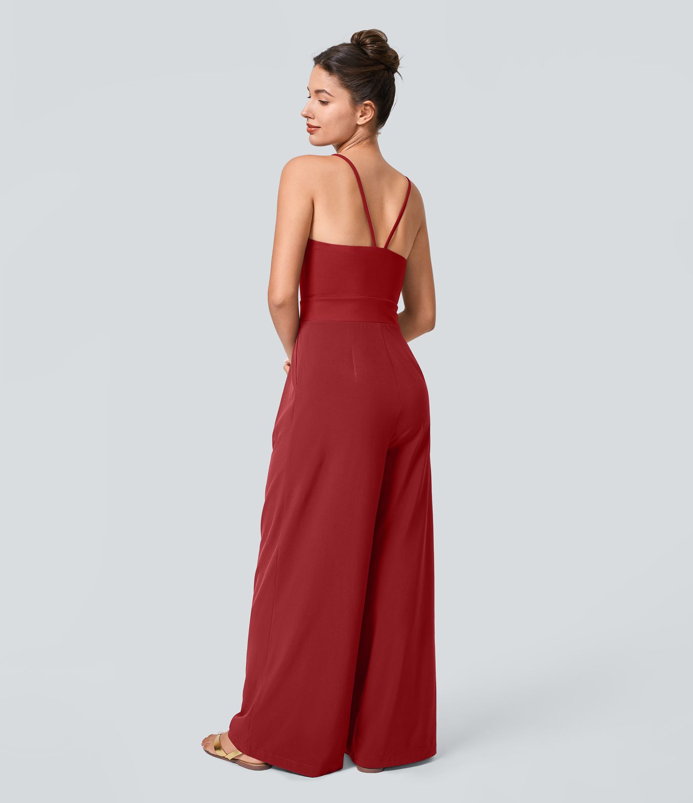 Breezeful™ Pocket Wide Leg Quick Dry Slip Women Long Jumpsuit