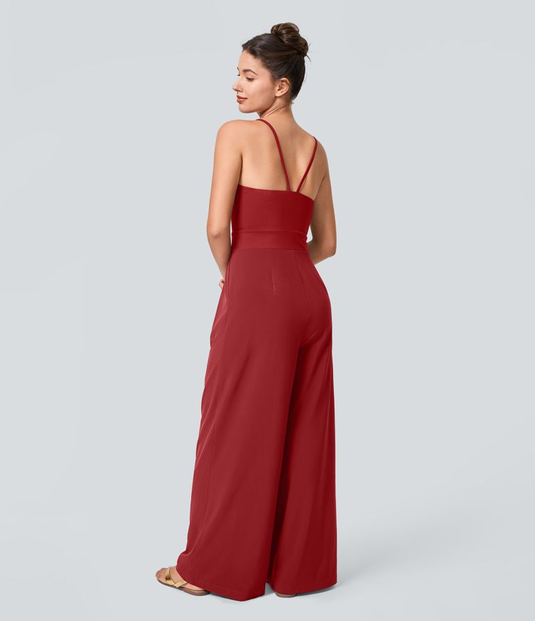 Breezeful™ Pocket Wide Leg Quick Dry Slip Women Long Jumpsuit
