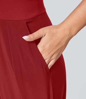 Breezeful™ Pocket Wide Leg Quick Dry Slip Women Long Jumpsuit