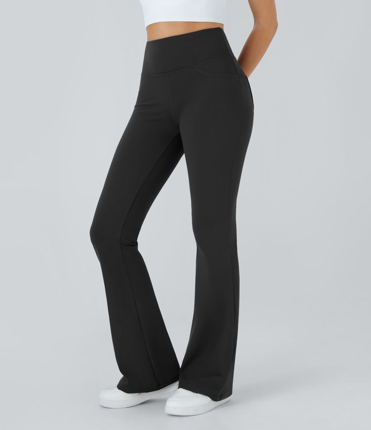 High Waisted Back Pocket Flare Yoga Leggings