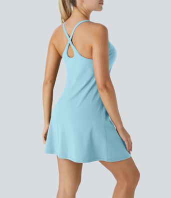 SoftlyZero™ Plush 2-in-1 Pocket Mini Active Dress D-F Cups