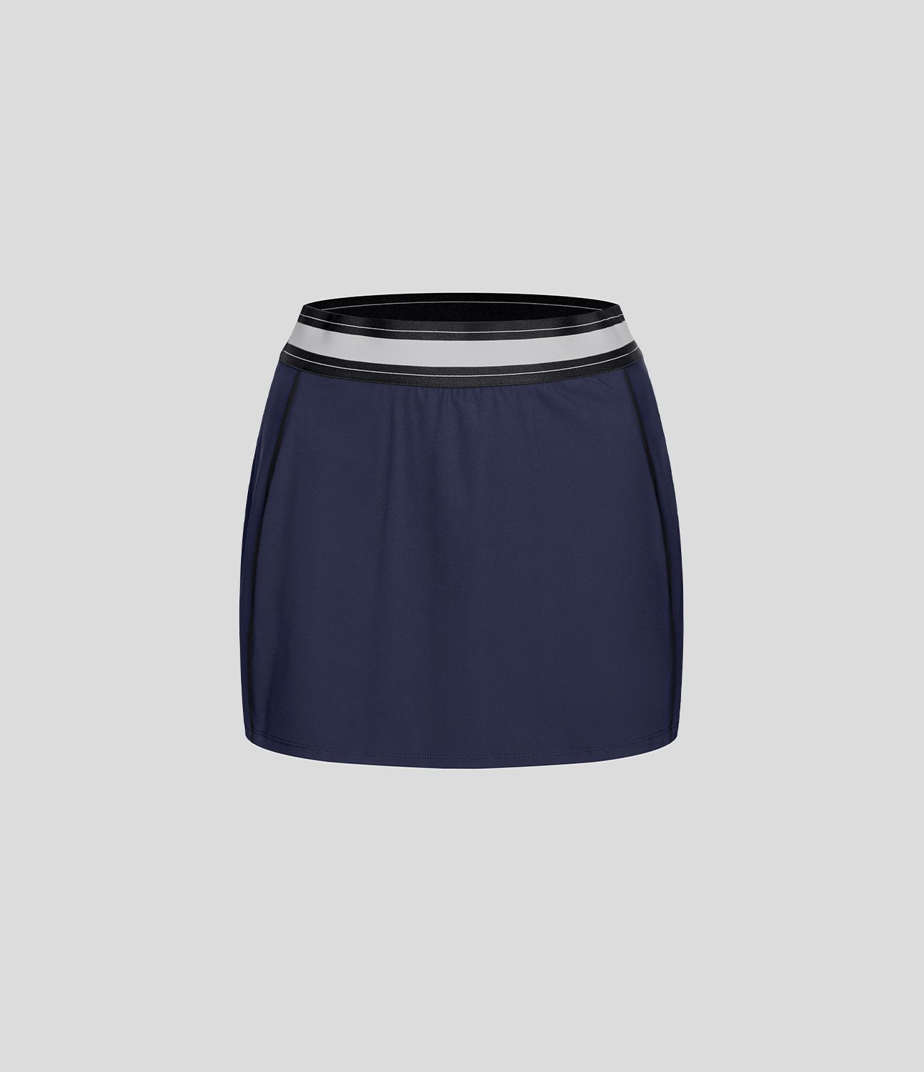 SoftlyZero™ Airy High Waisted 2-in-1 Bodycon Color Block Micro Mini Cool Touch Tennis Skirt-UPF50+