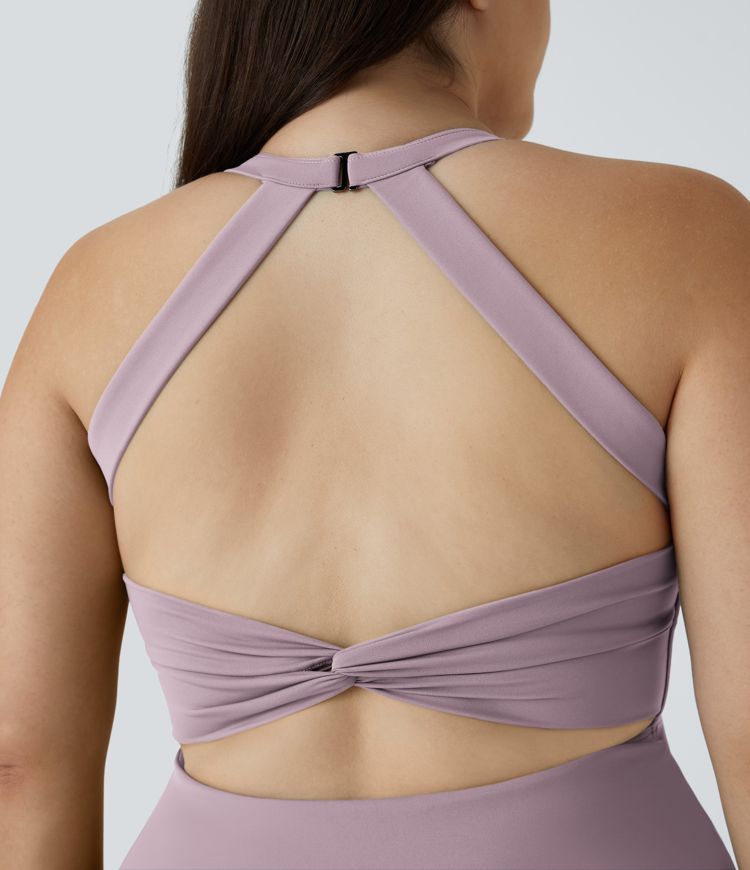 Cut Out Pocket 2-in-1 Plus Size Barre Ballet Dance Dress