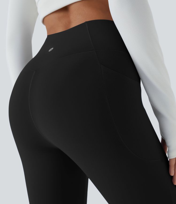 Softlyzero™ Plush Thermal High Waisted Side Pocket Skinny 7/8 Yoga Leggings