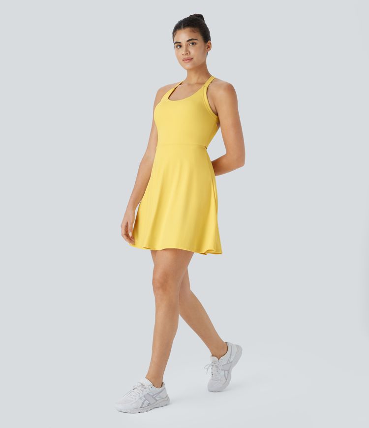Flare Mini Dance Active Dress-Longer Length